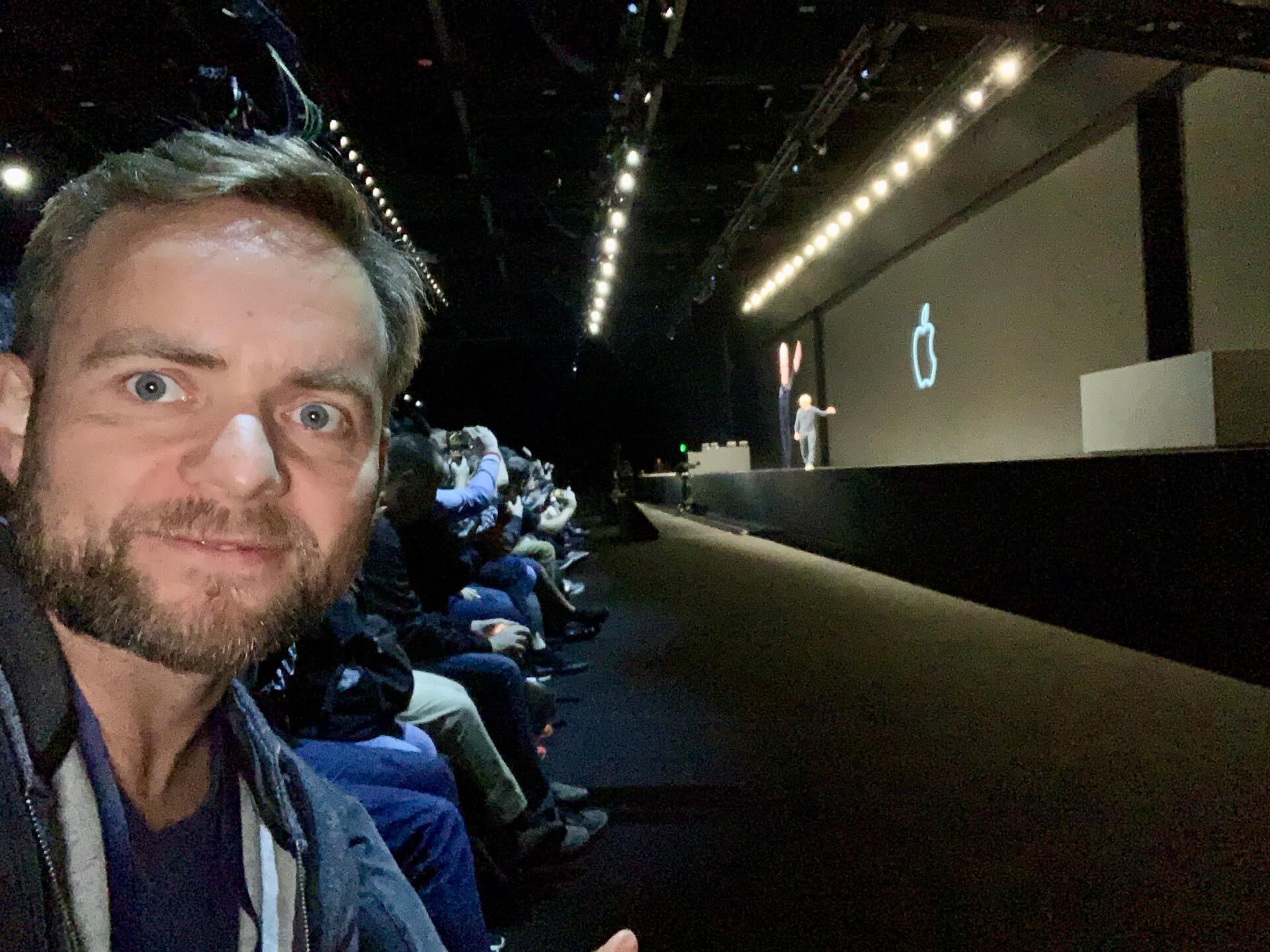 Is Apple making the European Union a scapegoat with Siri AI? first row at stage at WWDC 2019