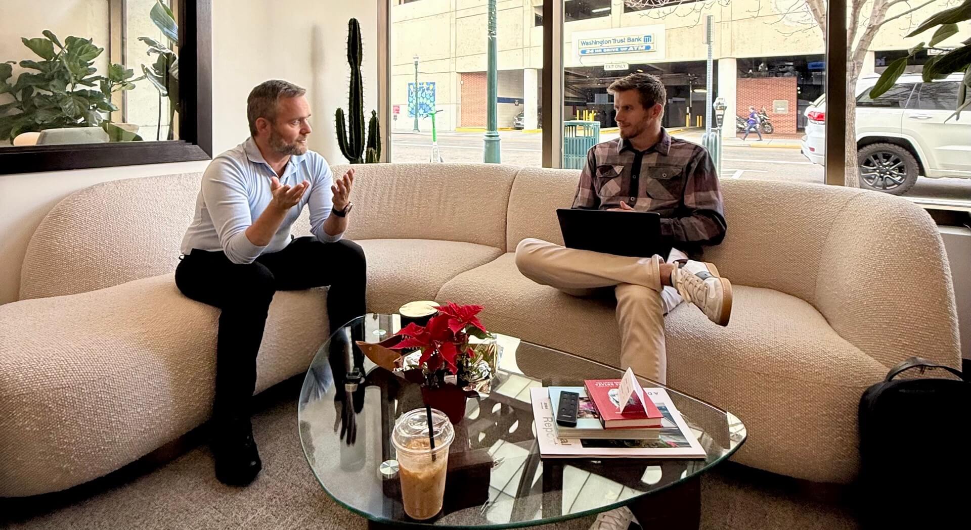 How I met Nathan Barry and recorded a podcast with him… sofa