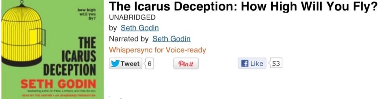 Icarus Deception by Seth Godin - (audio)book of the week