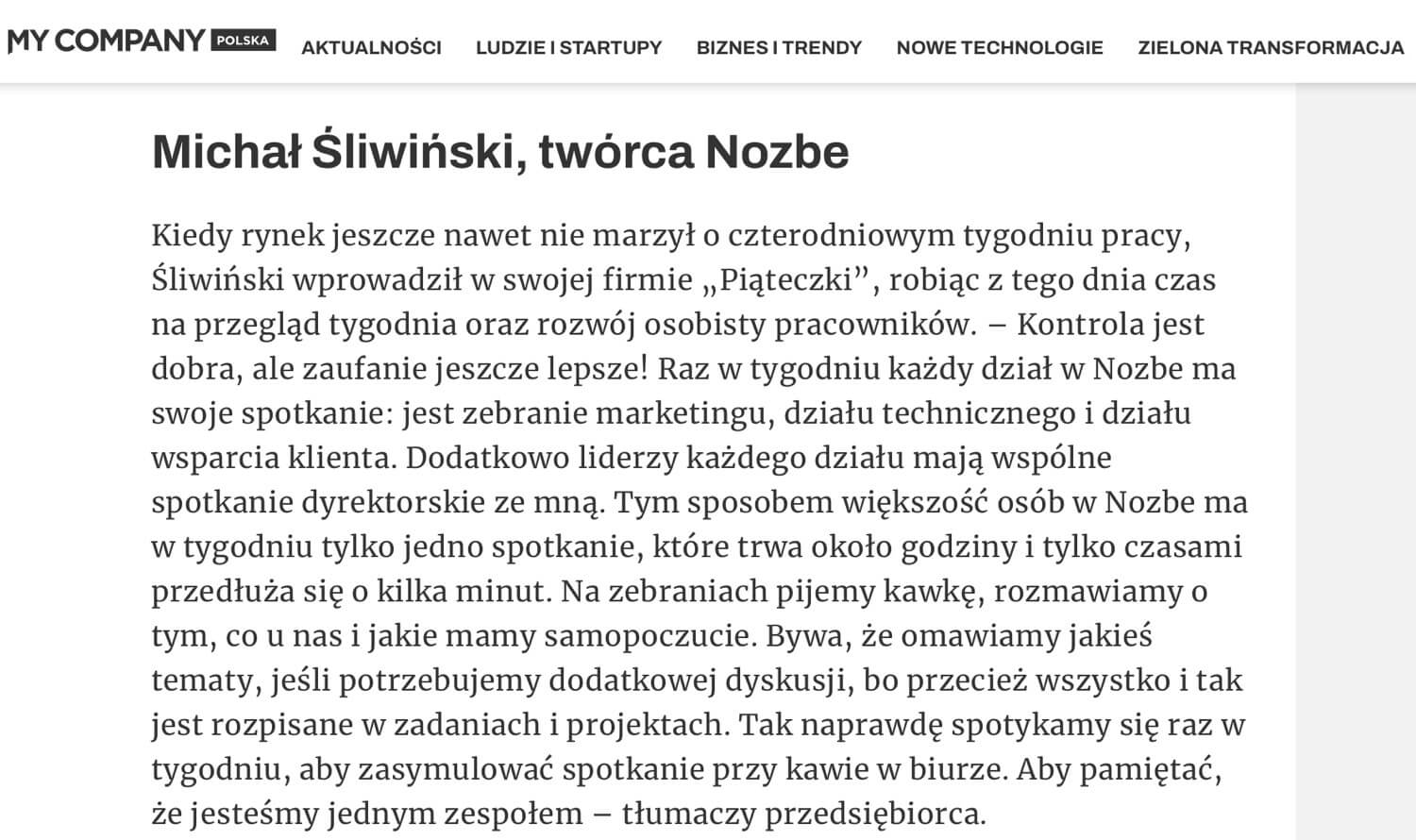 Jestem buntownikiem! My Company Polska wymienia mnie wśród 40 polskich buntowników biznesowych - Szczegóły