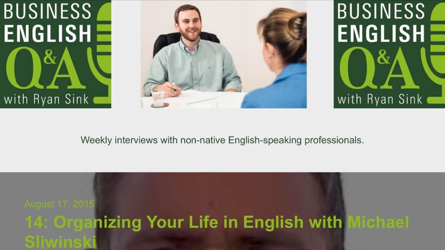 Organizing Your Life in English with Michael Sliwinski [on: Business English Q&A podcast]