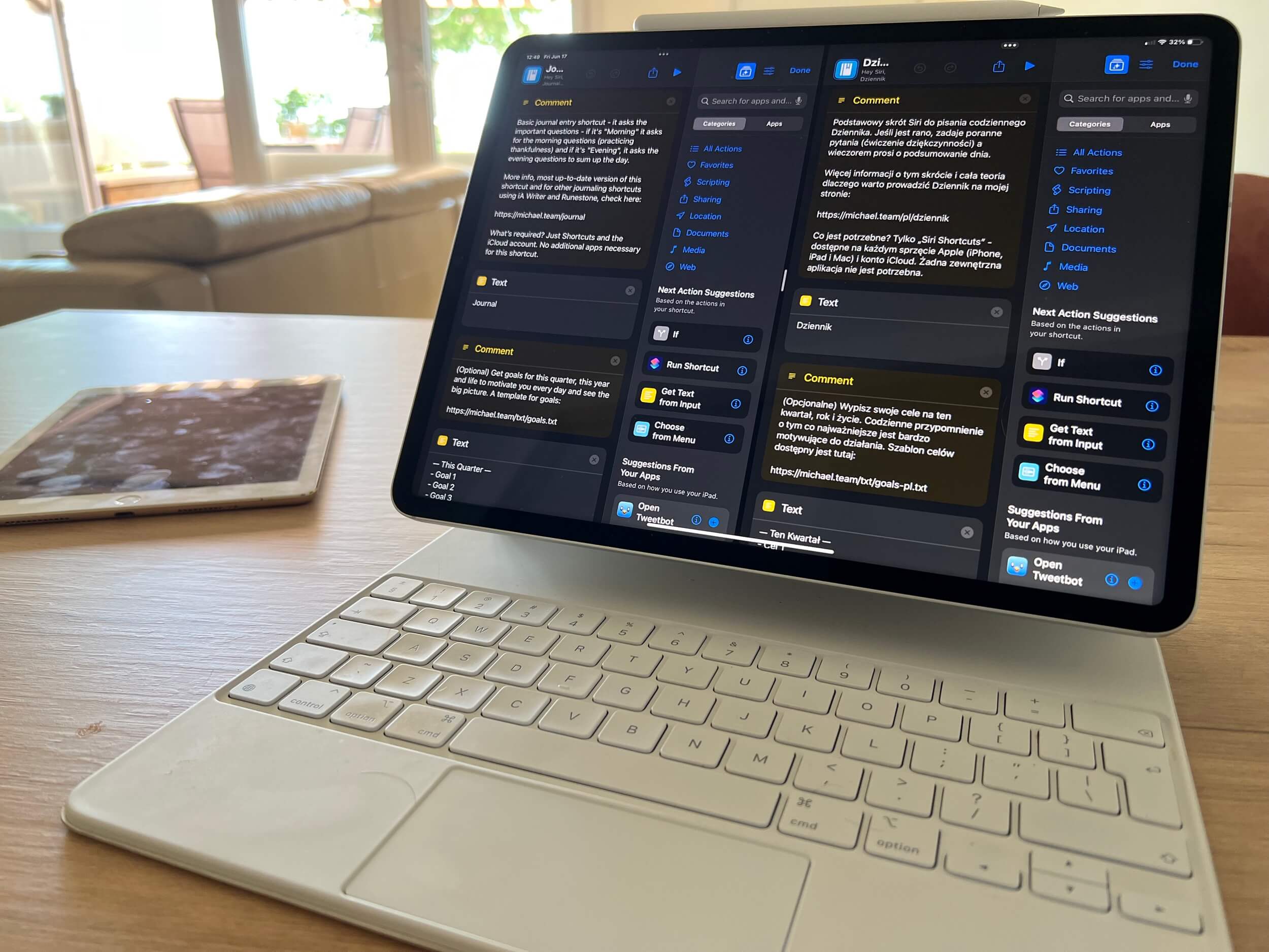 Dziennik - skrót Siri do codziennego pisania w pamiętniku