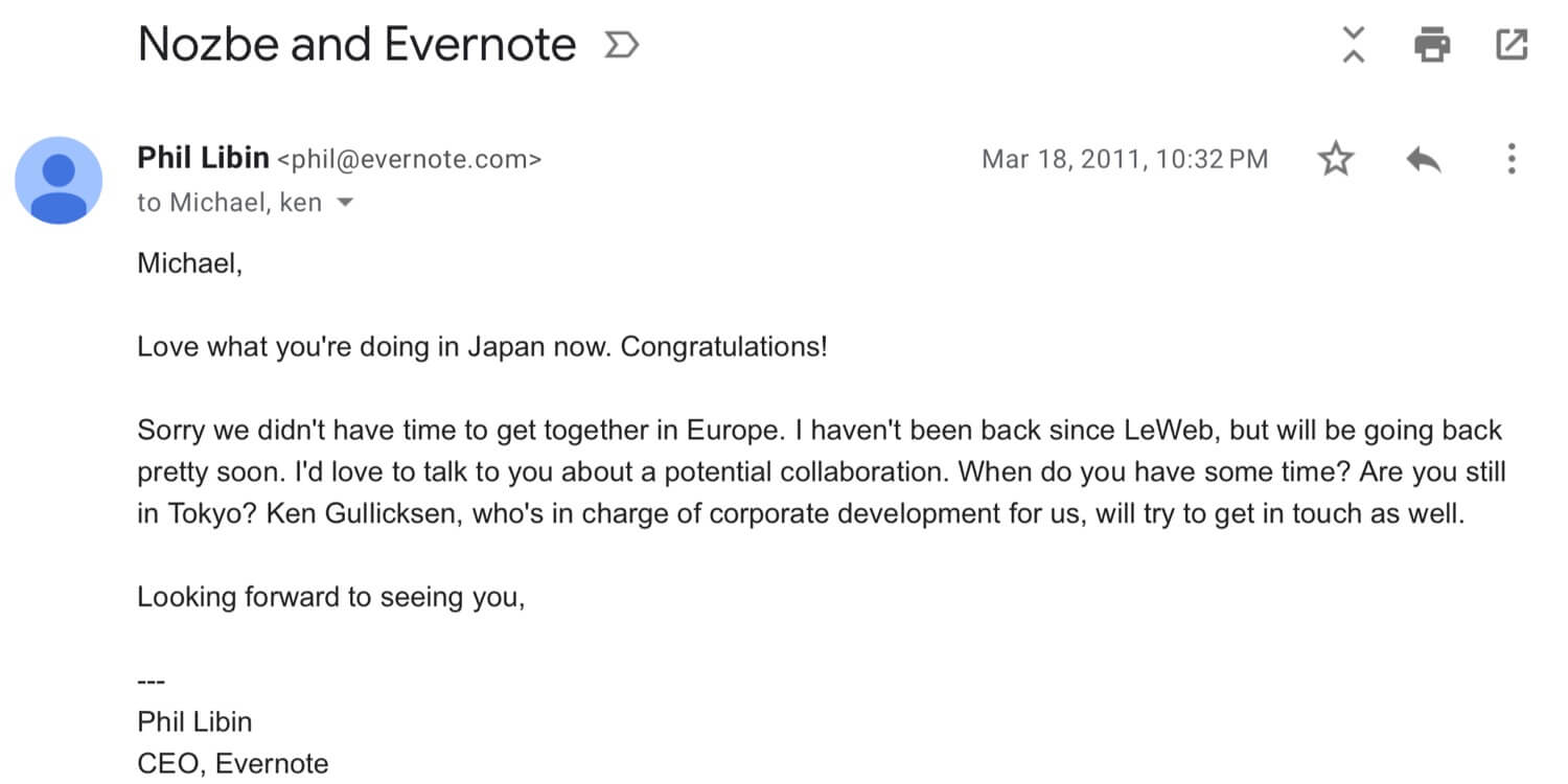 Evernote - why I love(d) it, how it almost acquired Nozbe and what’s next for your “external brain”? phil libin mail