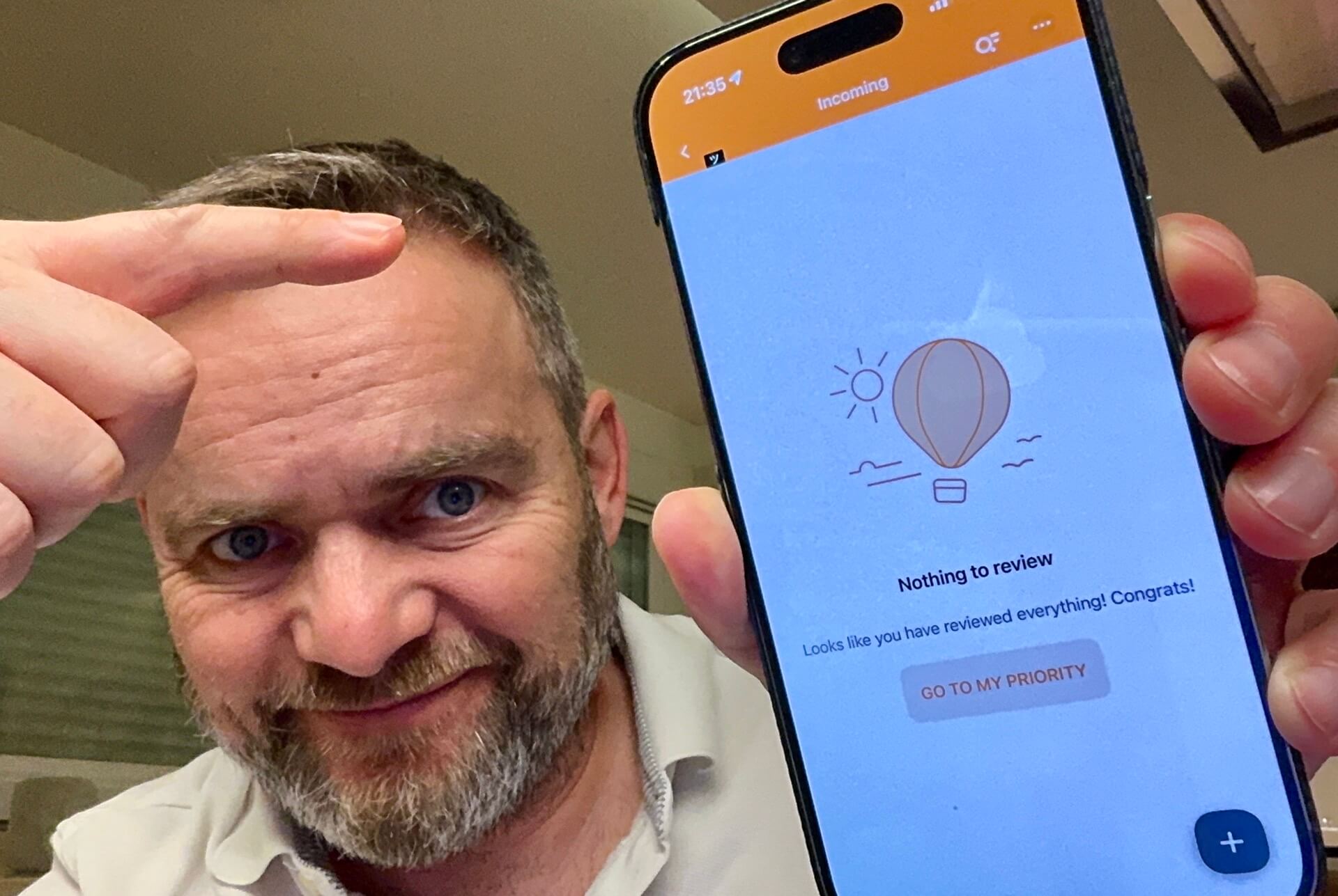 First day back from vacation? Clear Incoming tasks!