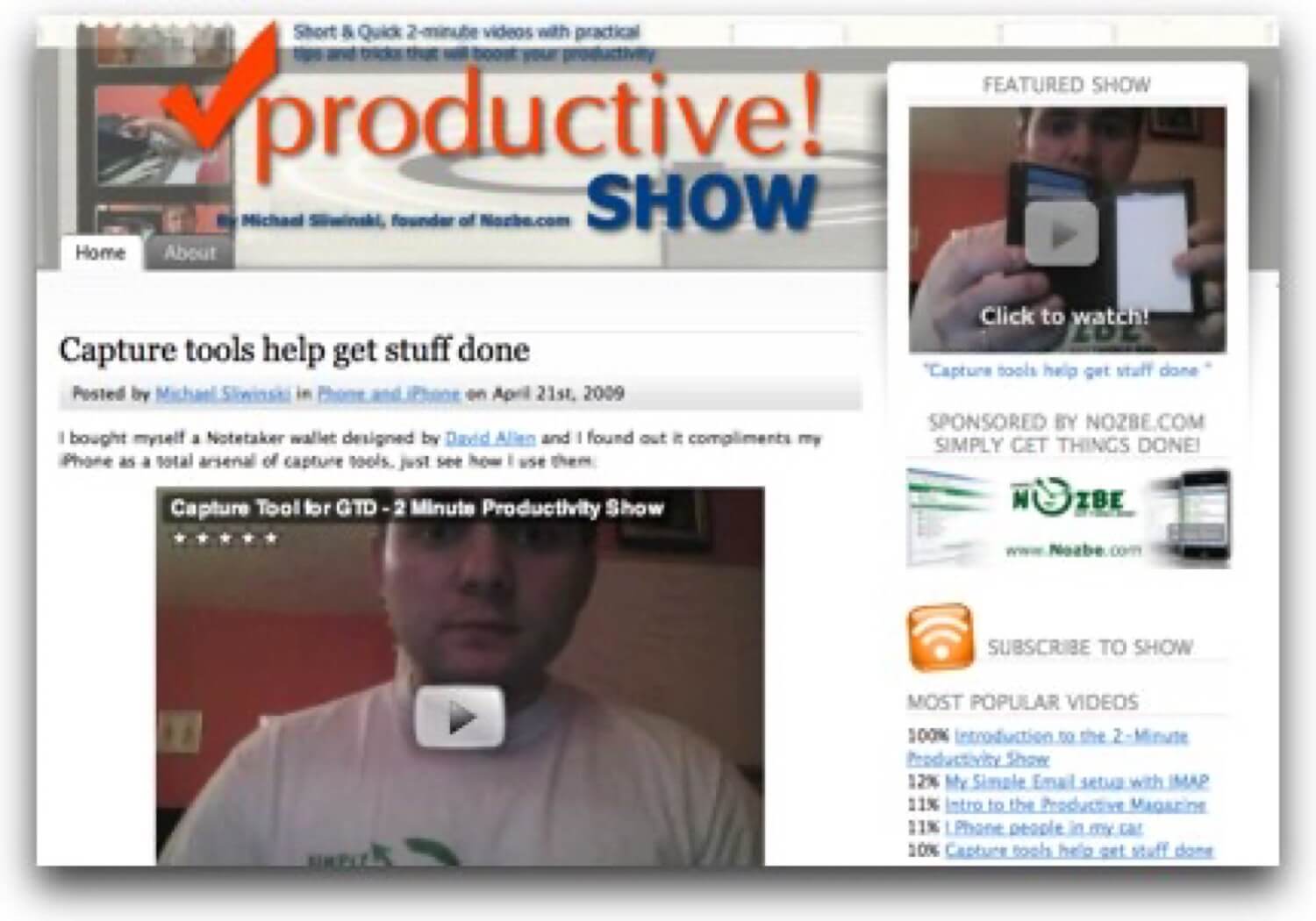 Launch of our sister site - Productive! Show - ProductiveShow.com