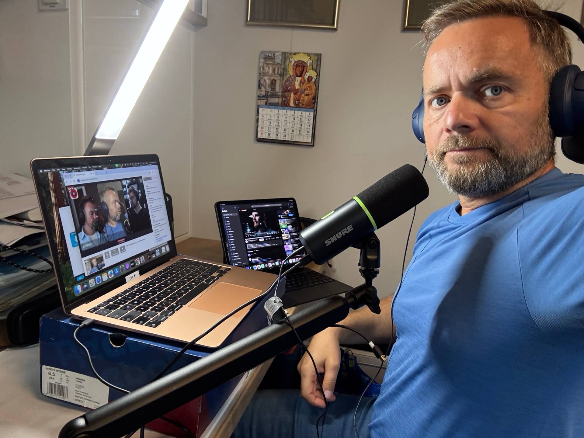 Nadgryzieni #548: iPhone 17 Air i Pro, AirPods Pro 3 – co jeszcze pokaże Apple? podcasting setup