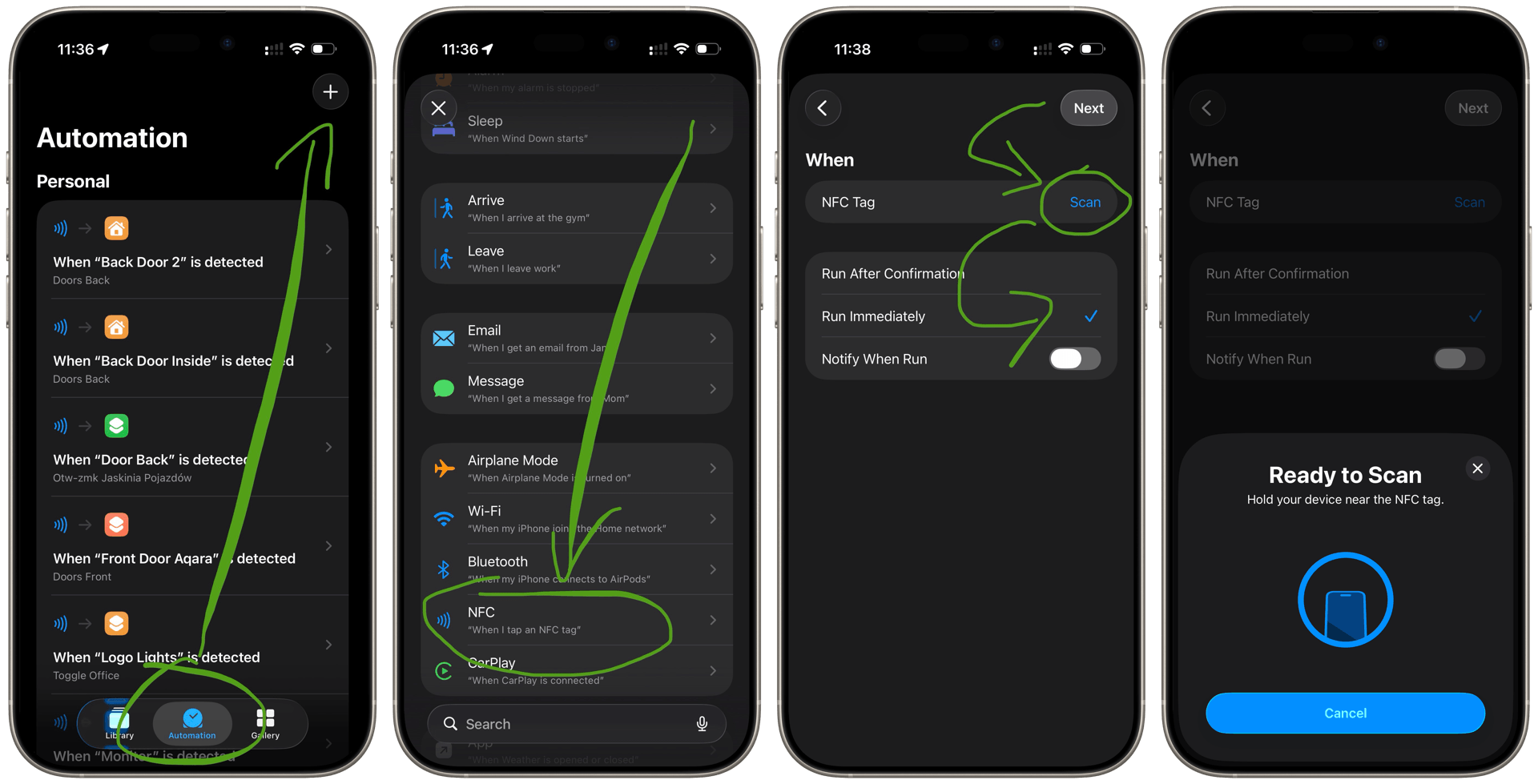 Automating Home Office with NFC tags and Homebridge scan