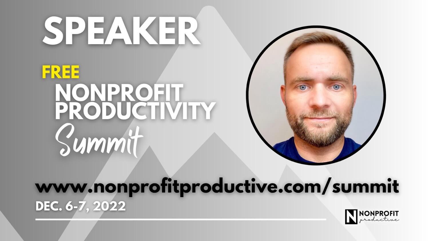Guest speaker at the Non-profit Productivity Summit 2022