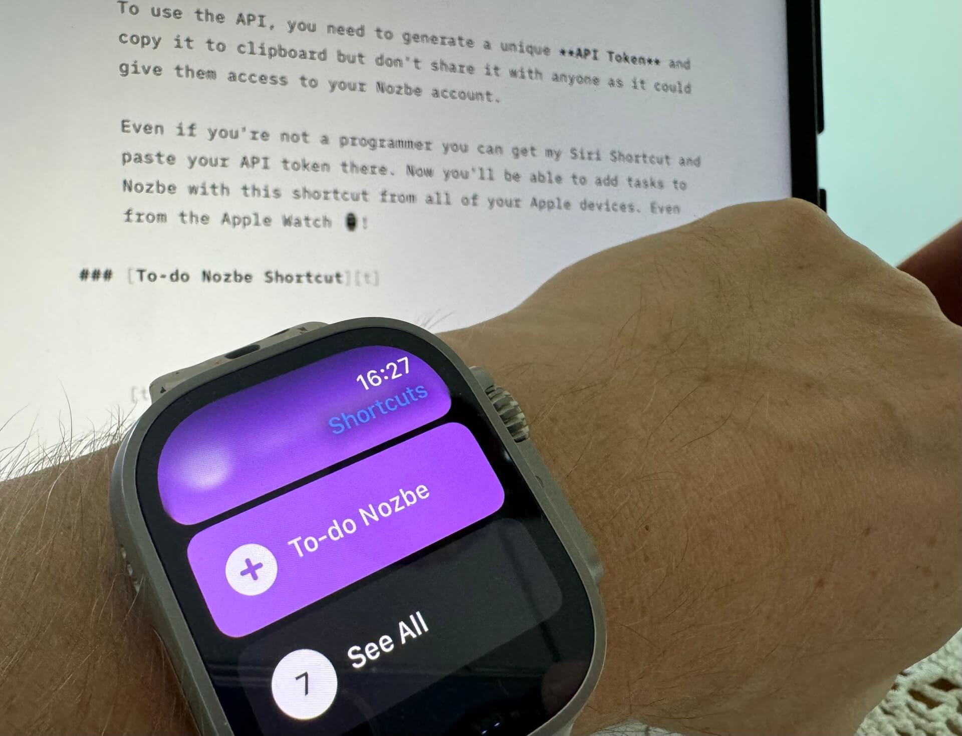 Adding tasks to Nozbe with Email or Siri Shortcuts - even from Apple Watch! watch