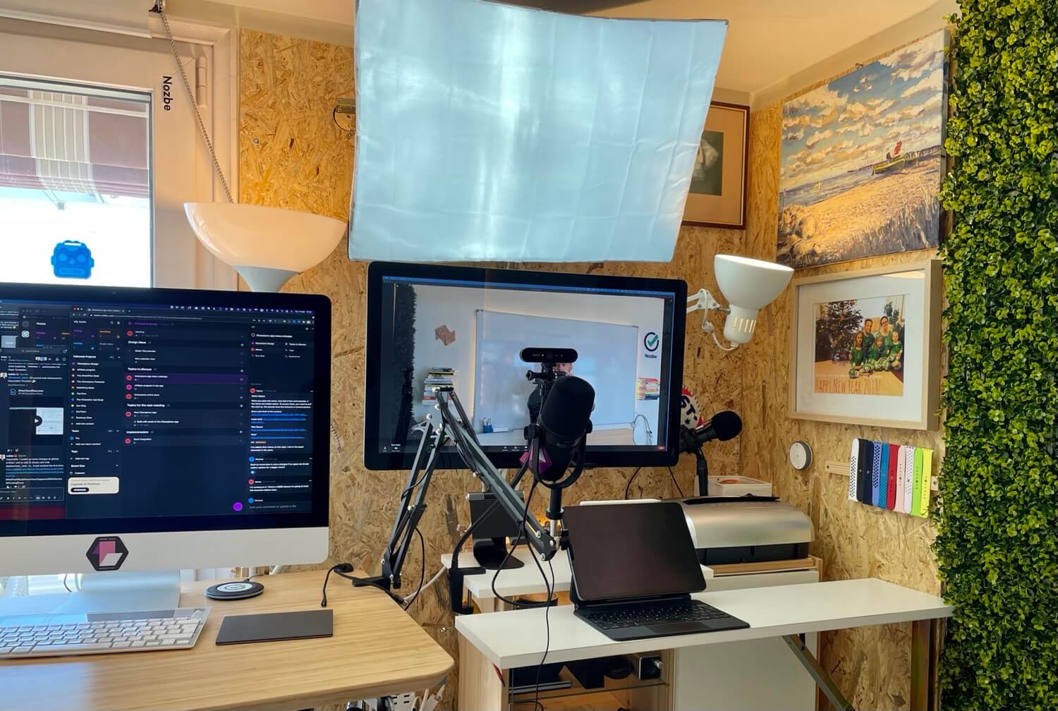 Home office for 2021 with dedicated recording corner 3