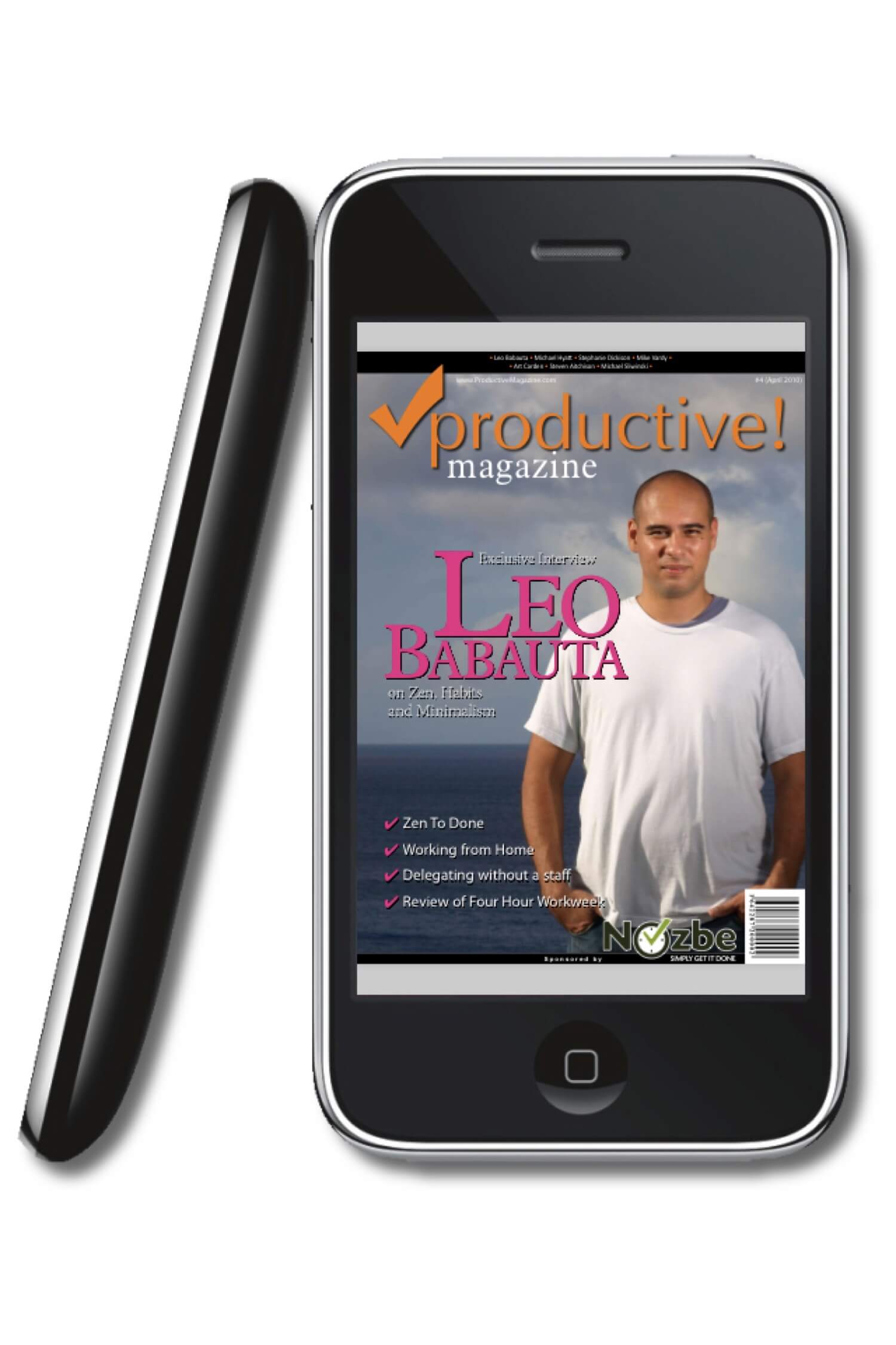 Productive! Magazine #4 available! Leo Babauta interview and productivity tips and tricks. iPhone