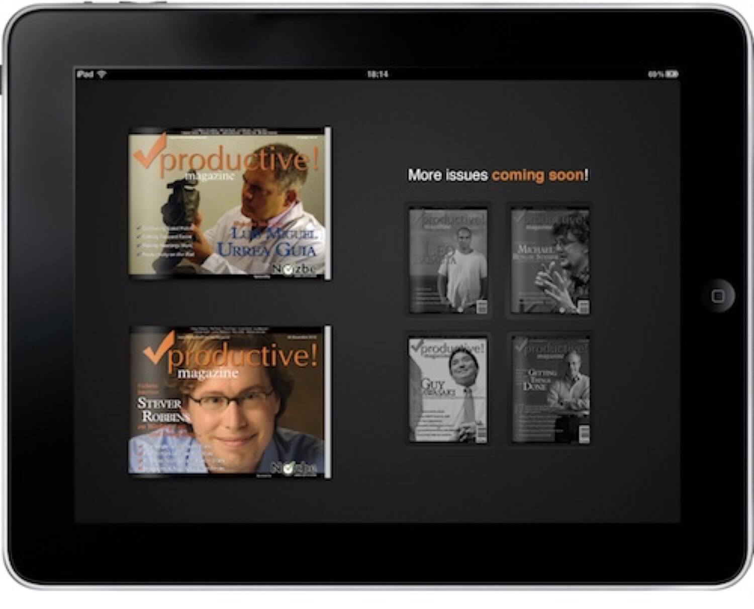 Productive Magazine #6 iPad app with #5 inside :-) 2