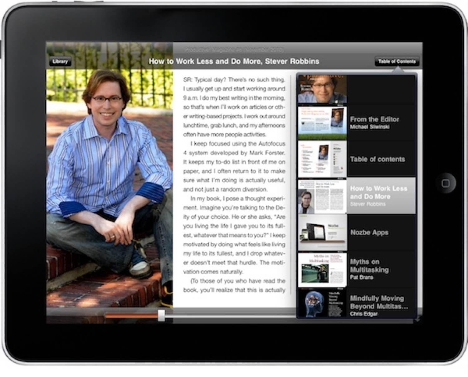 Productive Magazine #6 iPad app with #5 inside :-) 3