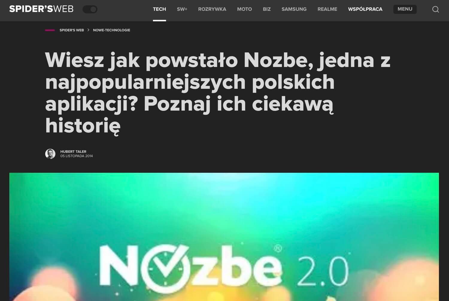 O Nozbe w Spider’s web: Wiesz jak powstało Nozbe, jedna z najpopularniejszych polskich aplikacji?