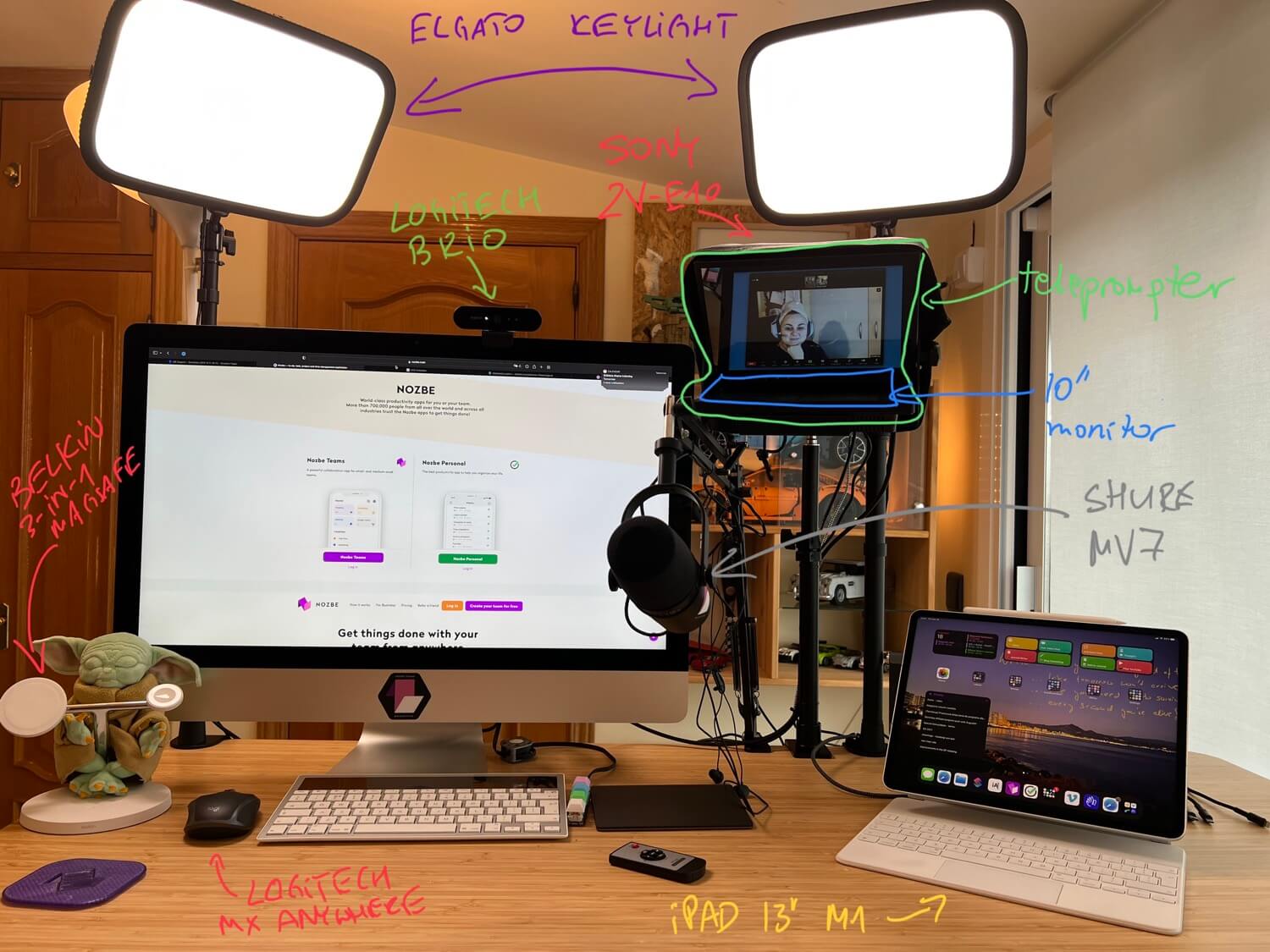 Perfect zoom meeting setup or streaming kit in my new home office 2