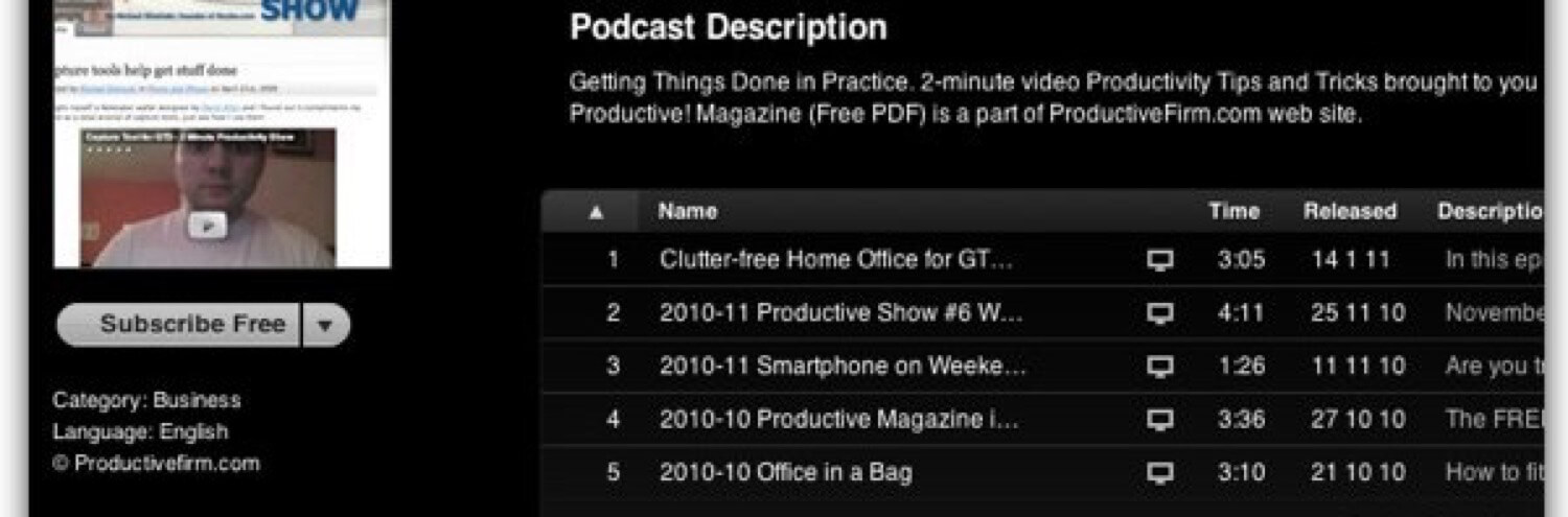 Subscribe to Productive Firm Show on iTunes