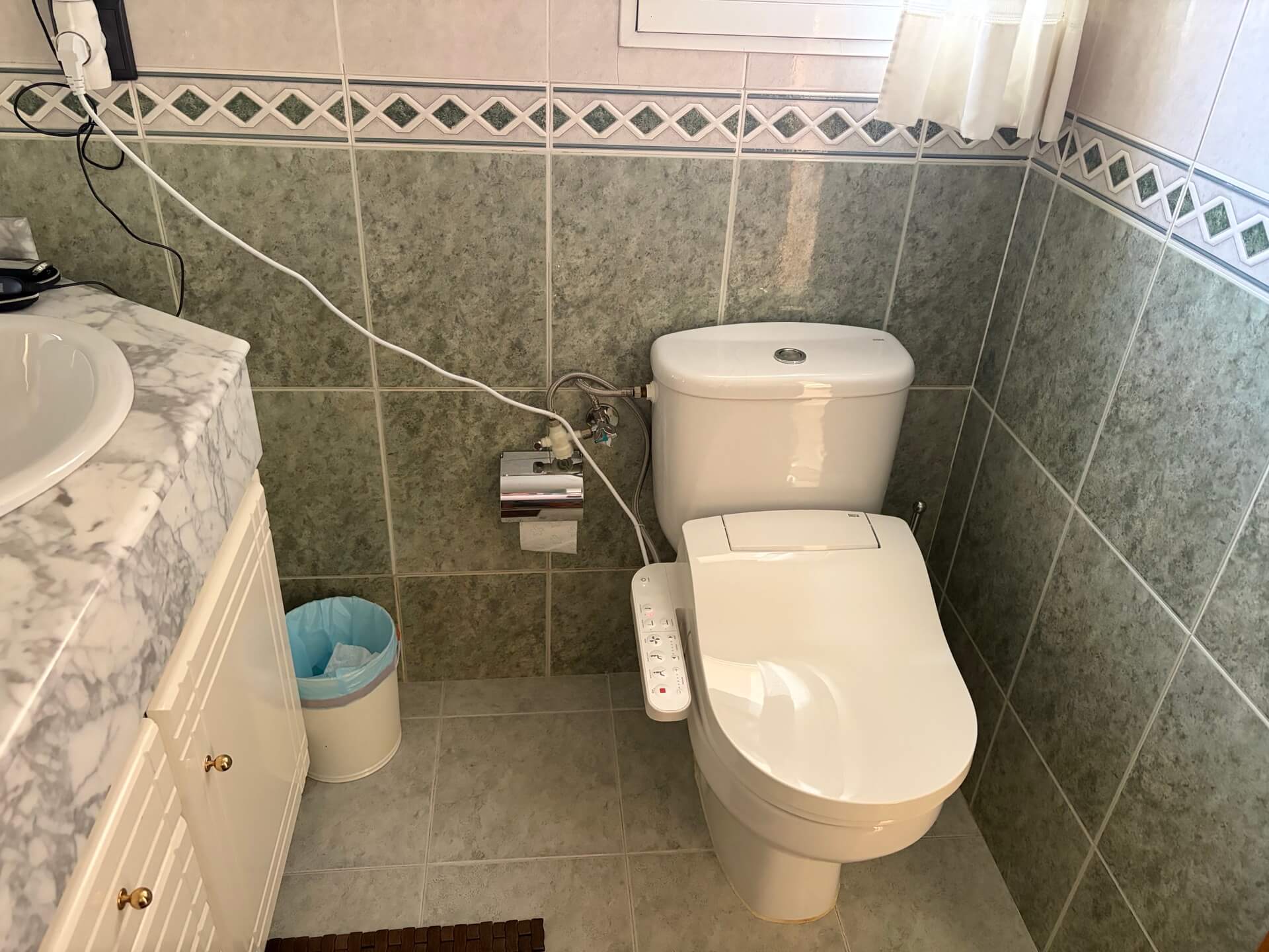 Japanese style toilet with built in bidet is glorious wc