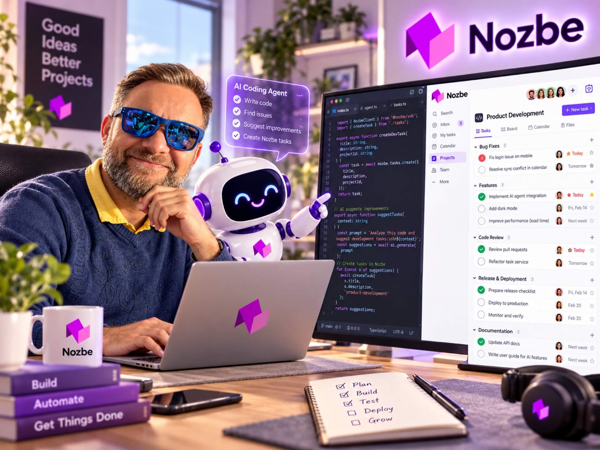 Vibe coding apps with iPhone using Claude Code and Nozbe MPC