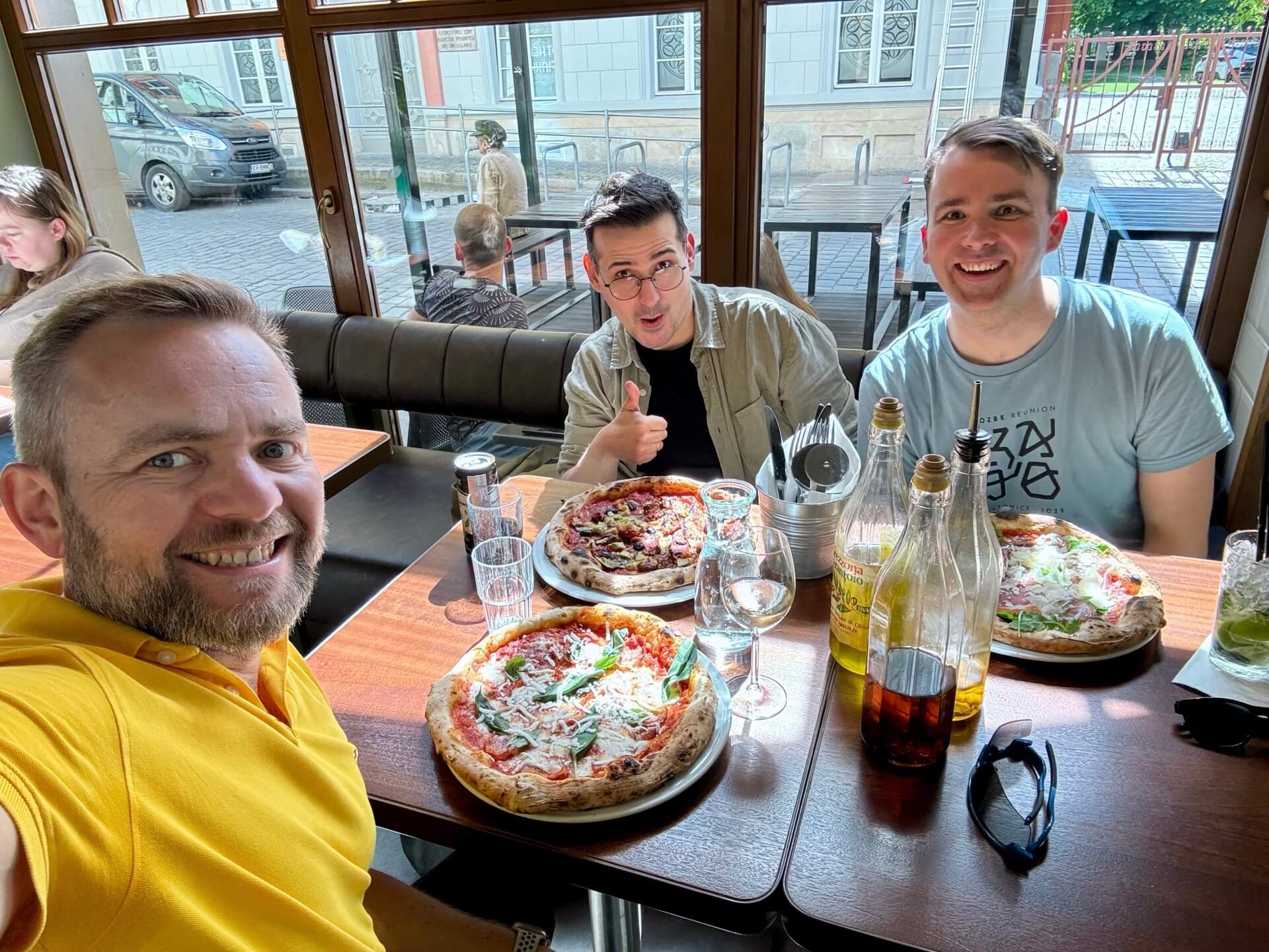 Visiting a city is an opportunity to reconnect with people, especially if you’re working remotely pizza