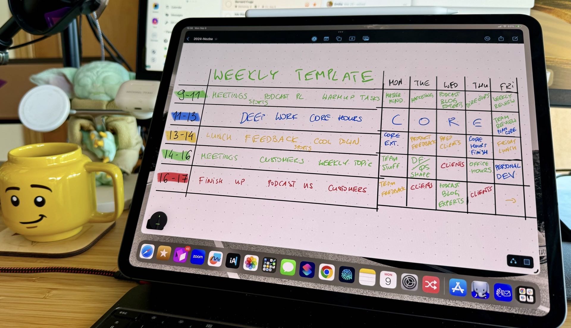 How I plan my week? Cal Newport’s Weekly Template my way