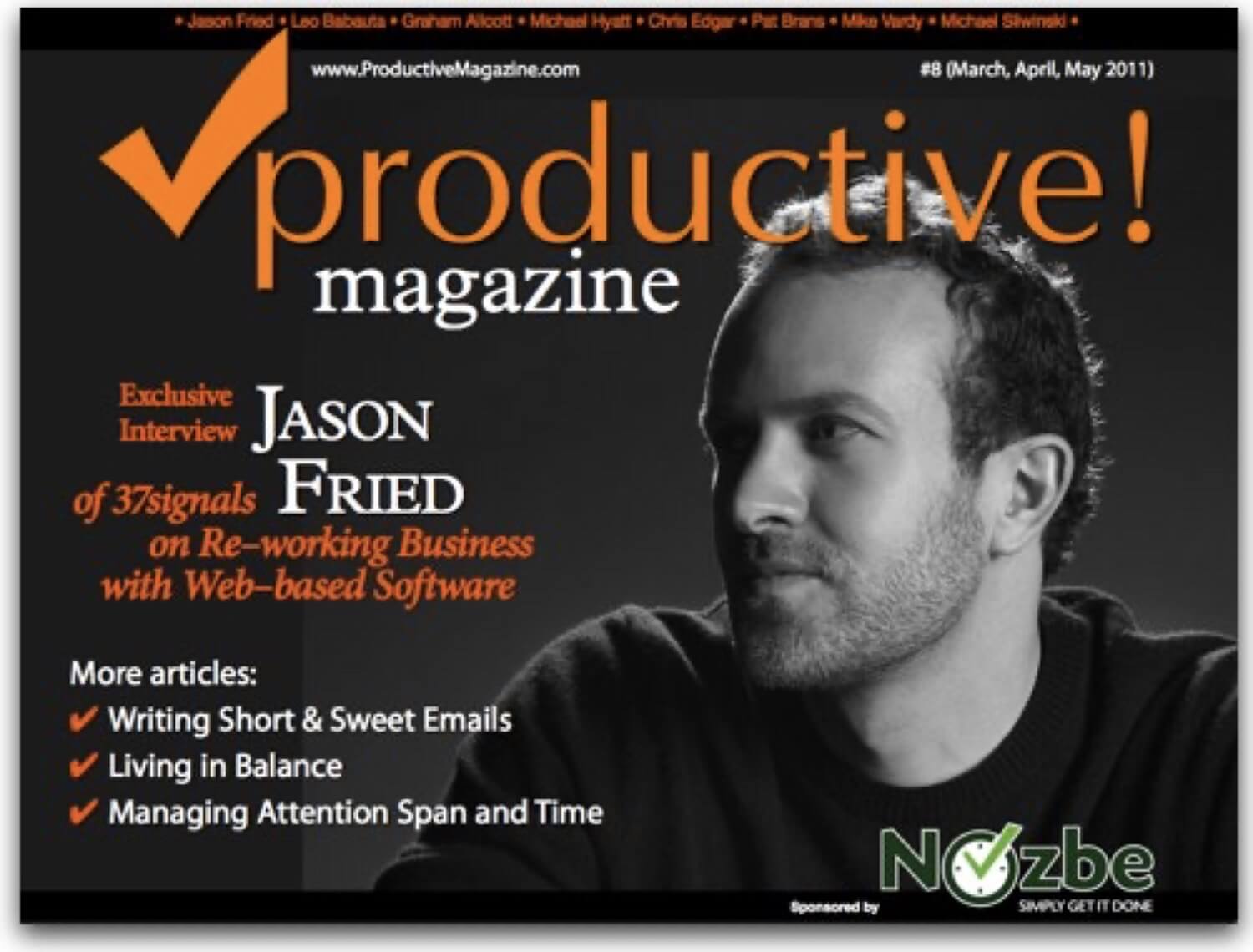 Jason Fried in the Productive! Magazine #8