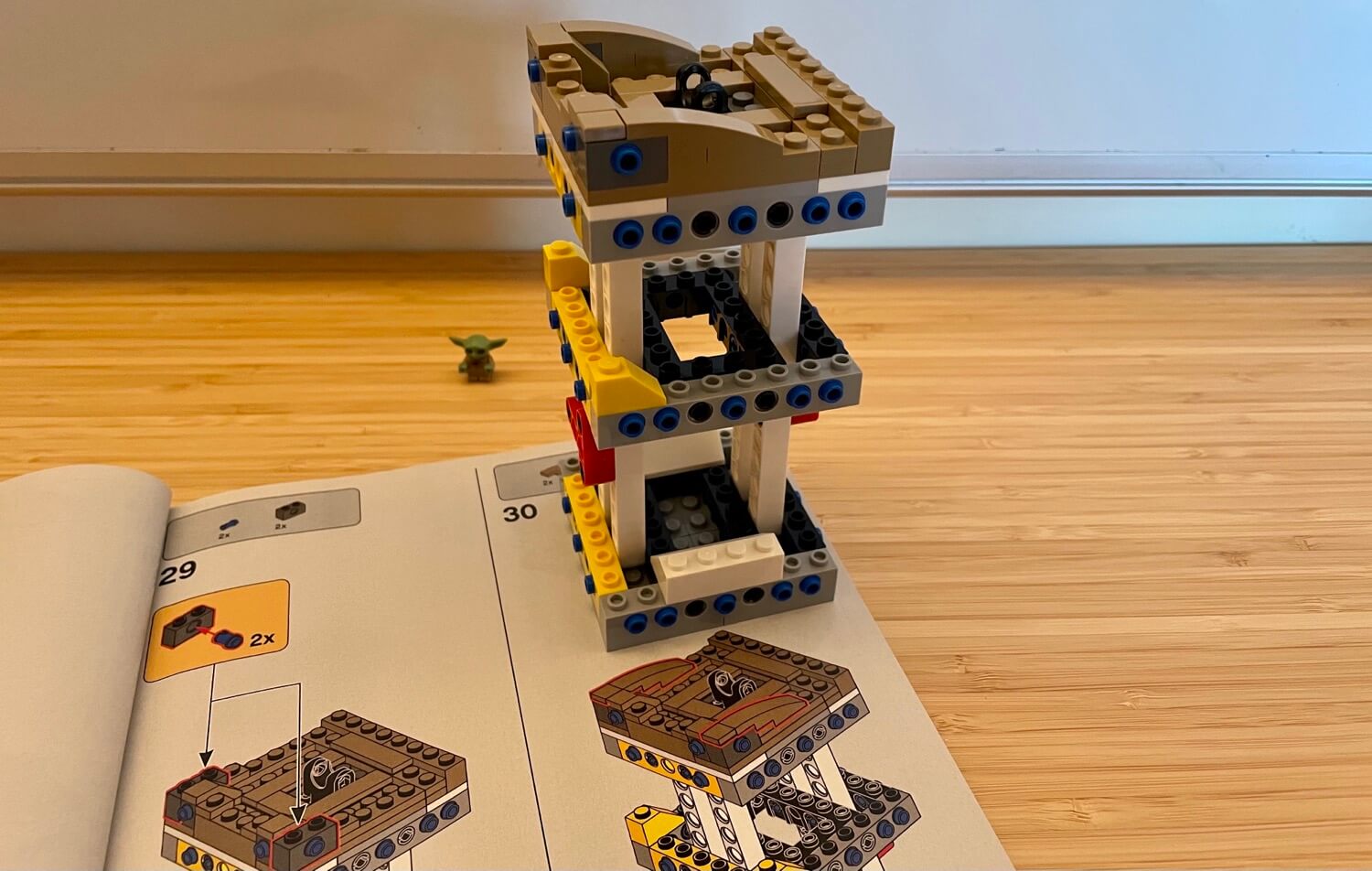 Building Lego Baby Yoda 2