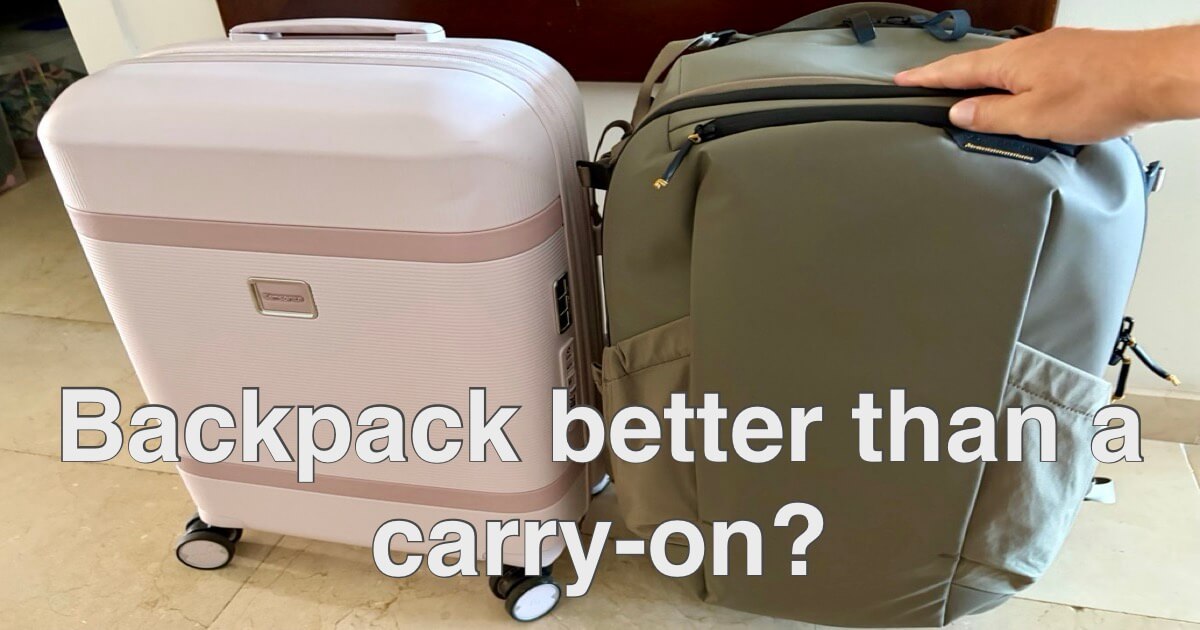 Why I prefer a 2-in-1 Peak Design backpack instead of a carry-on?