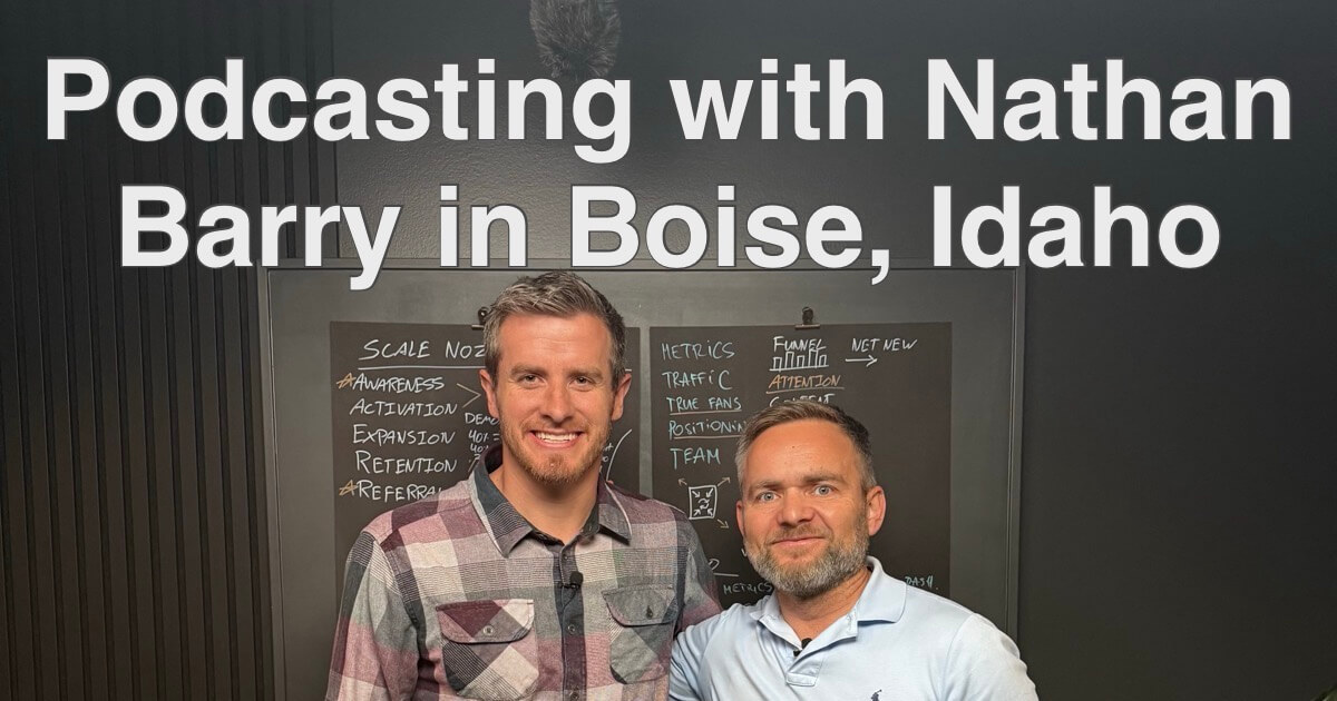 How I met Nathan Barry and recorded a podcast with him…