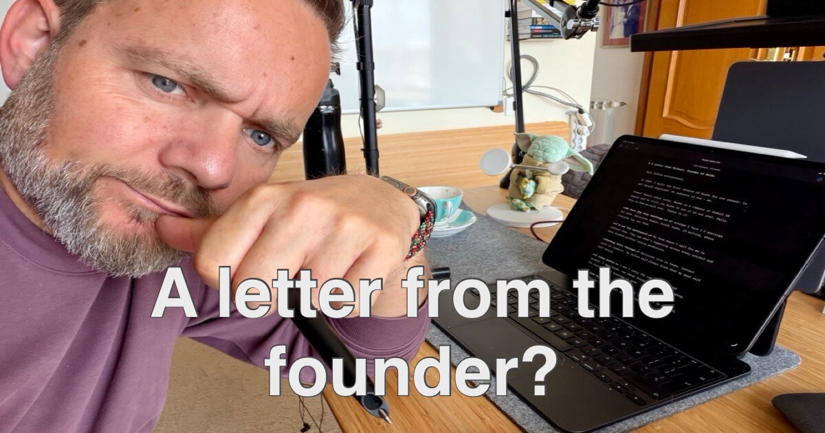 A letter from founder to a fellow entrepreneur?