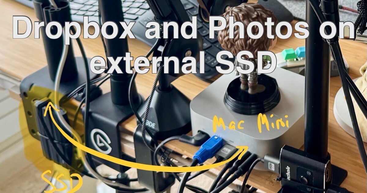 How to put iCloud Photos and Dropbox on an external SSD